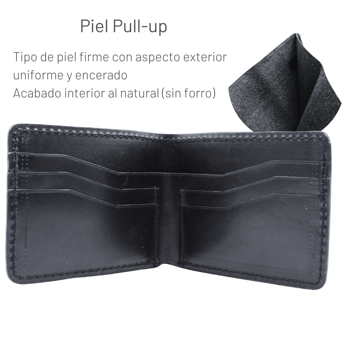 Cartera Hombre Piel Genuina Pull Up Bifold Slim