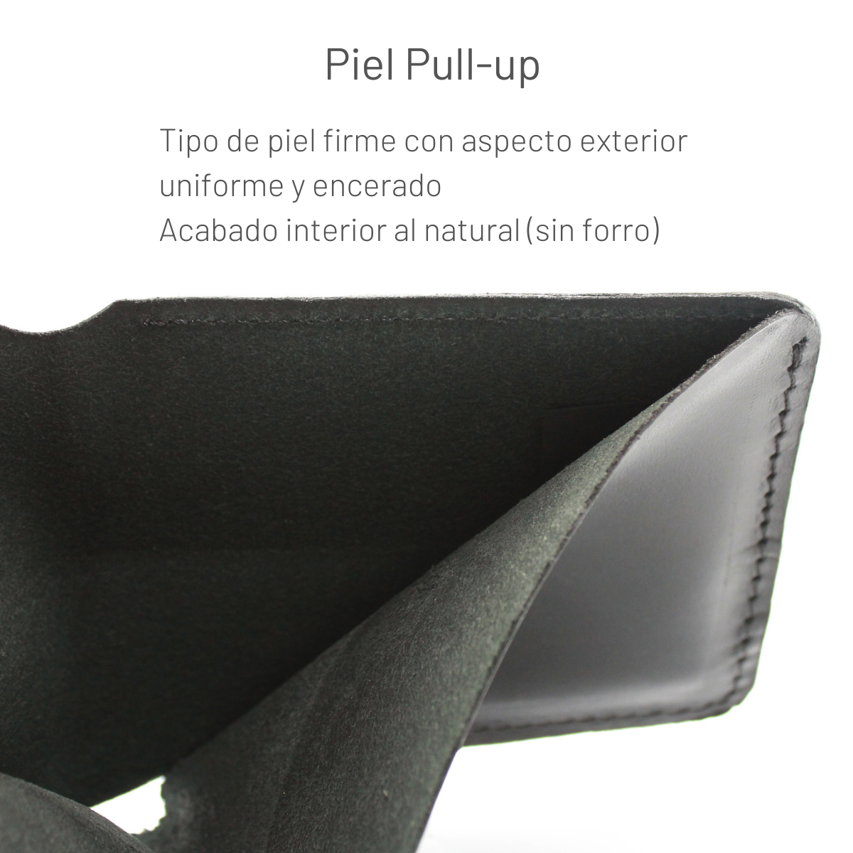Cartera Hombre Piel Genuina Pull Up Bifold Moderna Compacta