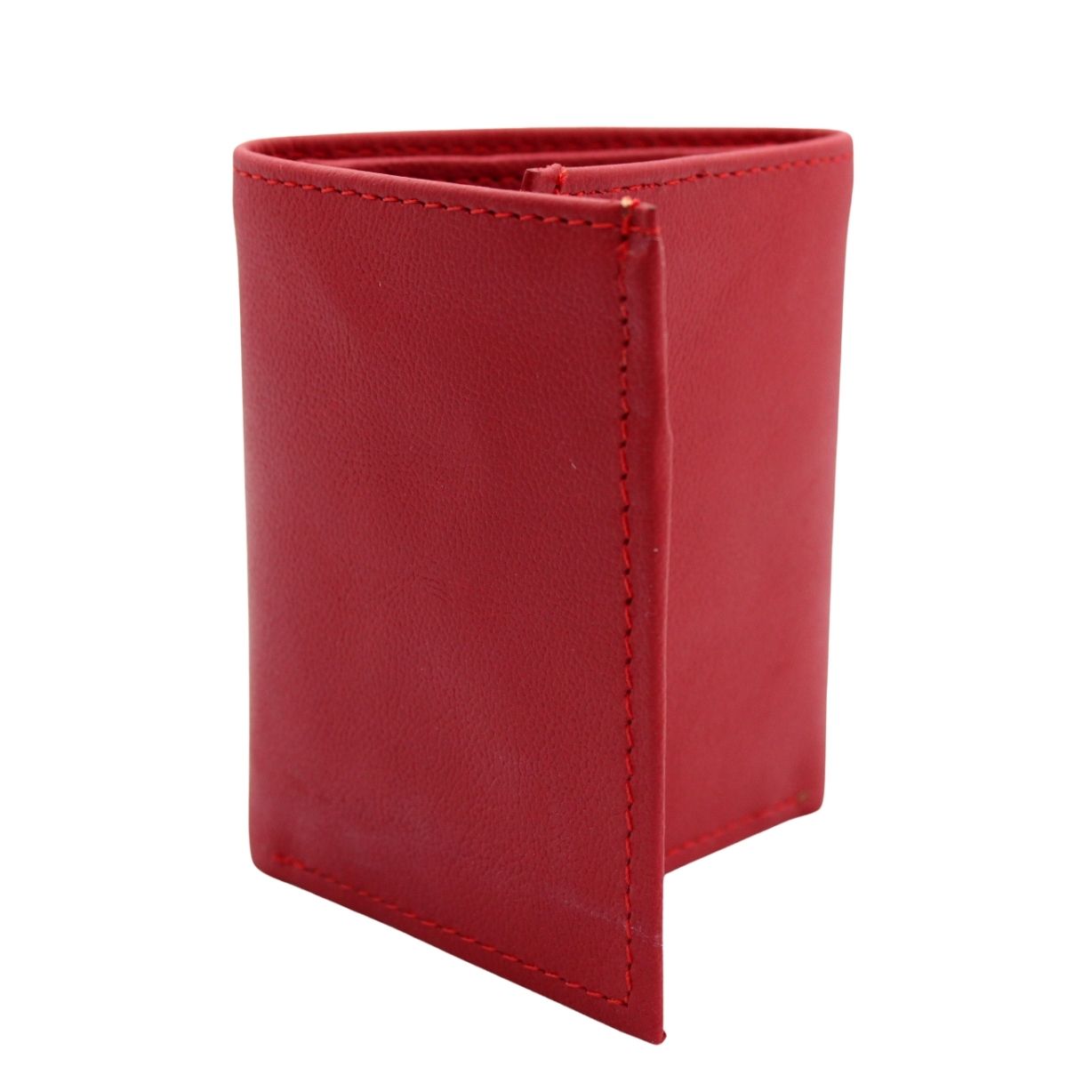 Cartera Hombre Piel Genuina Triple Compacta Interiores en Tela