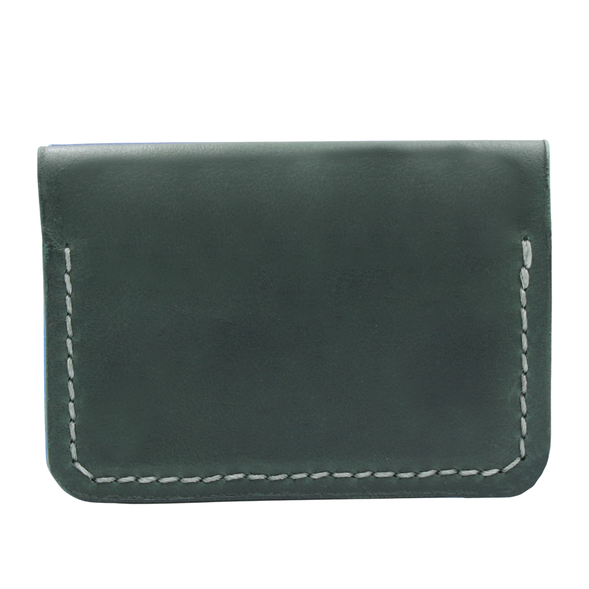 Tarjetero Plegable Cartera Hecho a Mano Piel Genuina Res