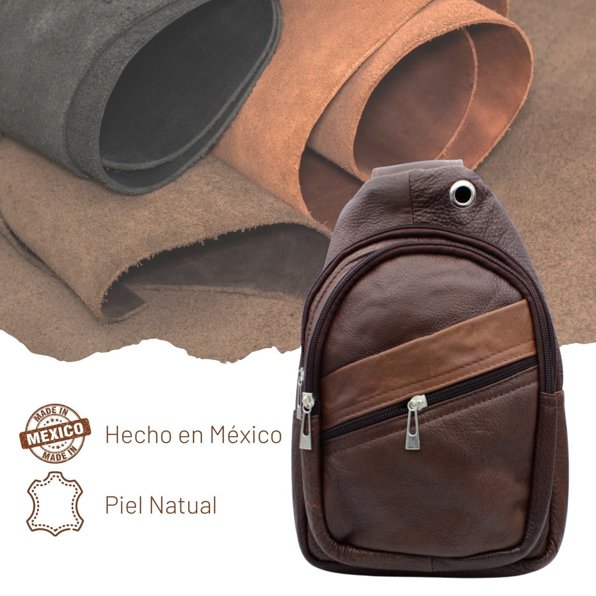 Pechera Hombre Piel Genuina Correa Ajustable