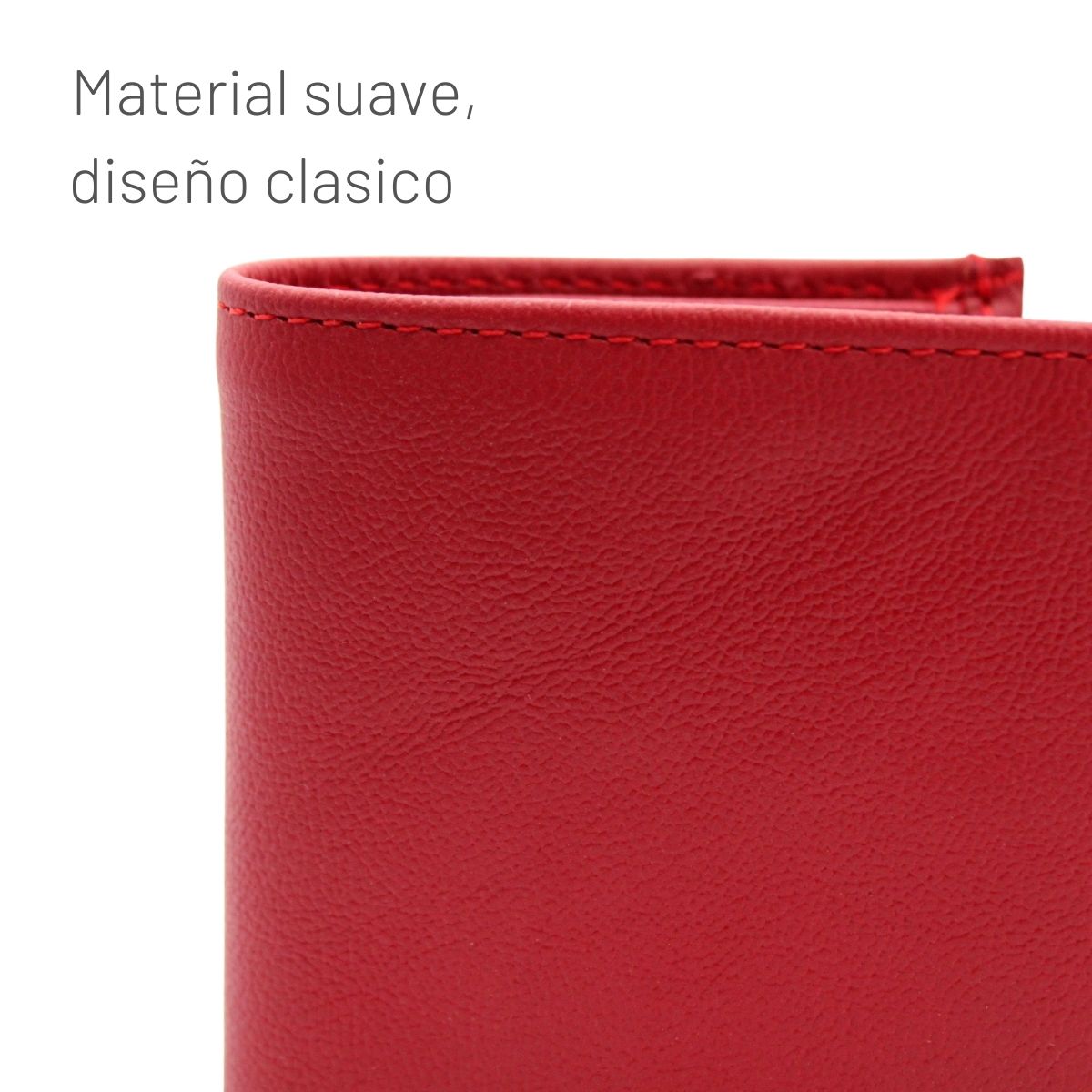 Cartera Hombre Piel Genuina Triple Compacta Interiores en Tela