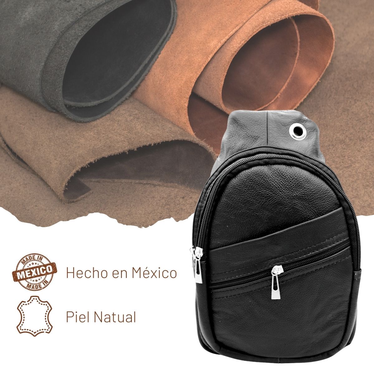 Pechera Hombre Piel Genuina Correa Ajustable
