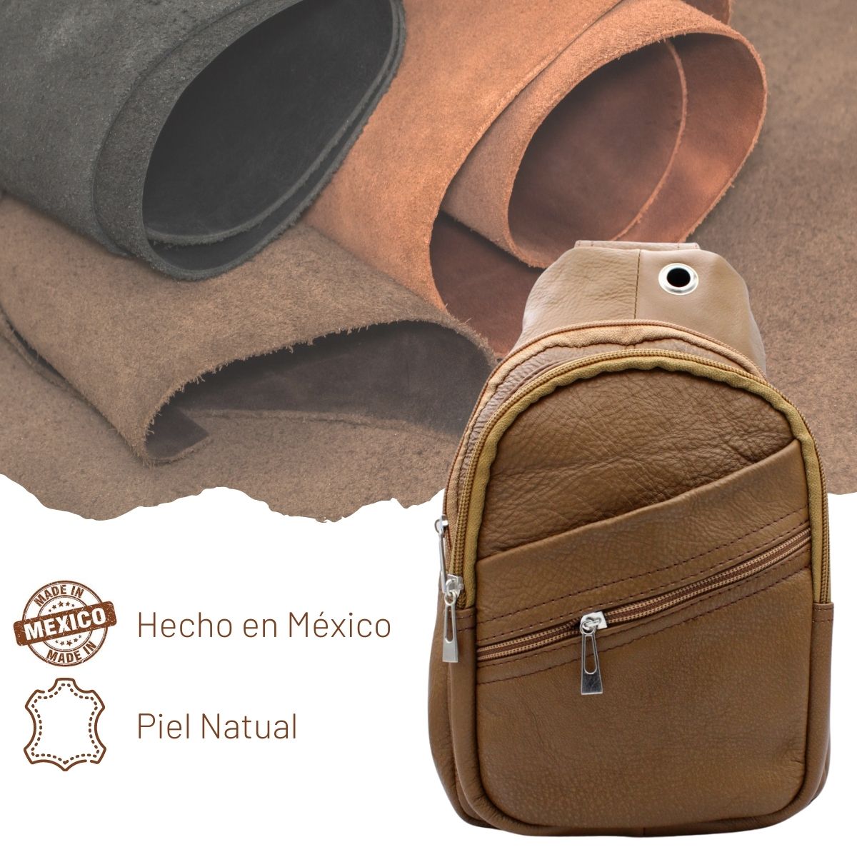 Pechera Hombre Piel Genuina Correa Ajustable