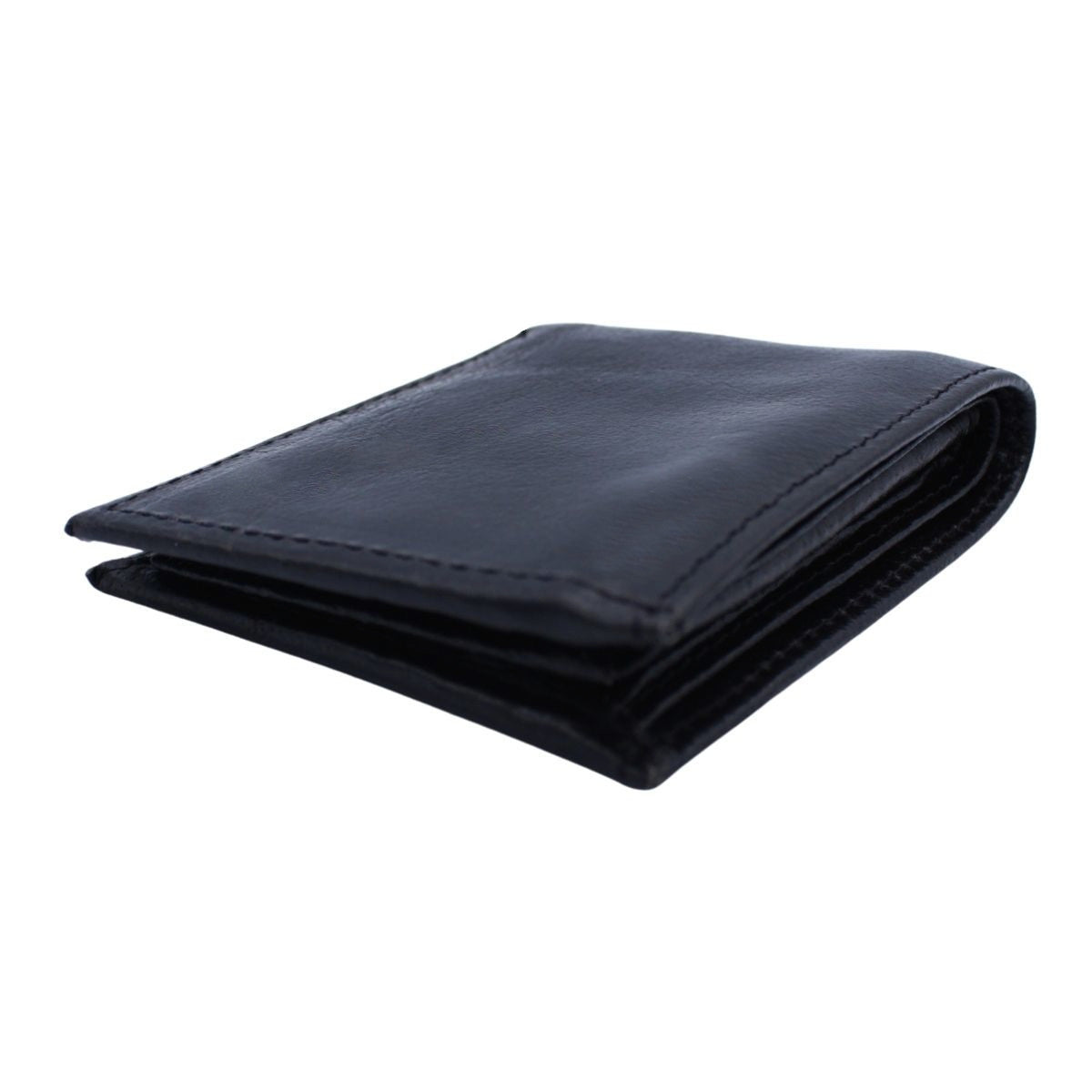 Cartera Hombre Piel Genuina Bifold División Oculta Interiores en Piel