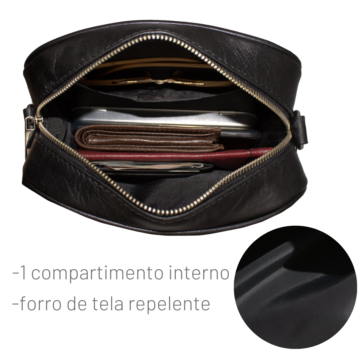 Bandolera Hombre Piel Genuina Correa Mano y Hombro