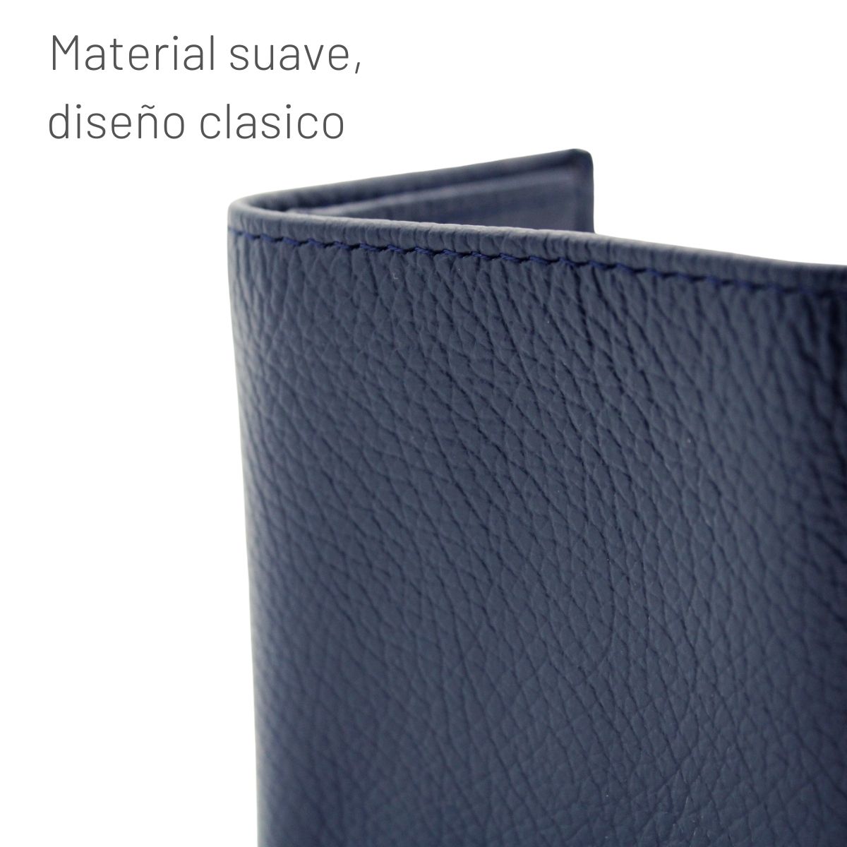Cartera Hombre Piel Genuina Triple Compacta Interiores en Tela