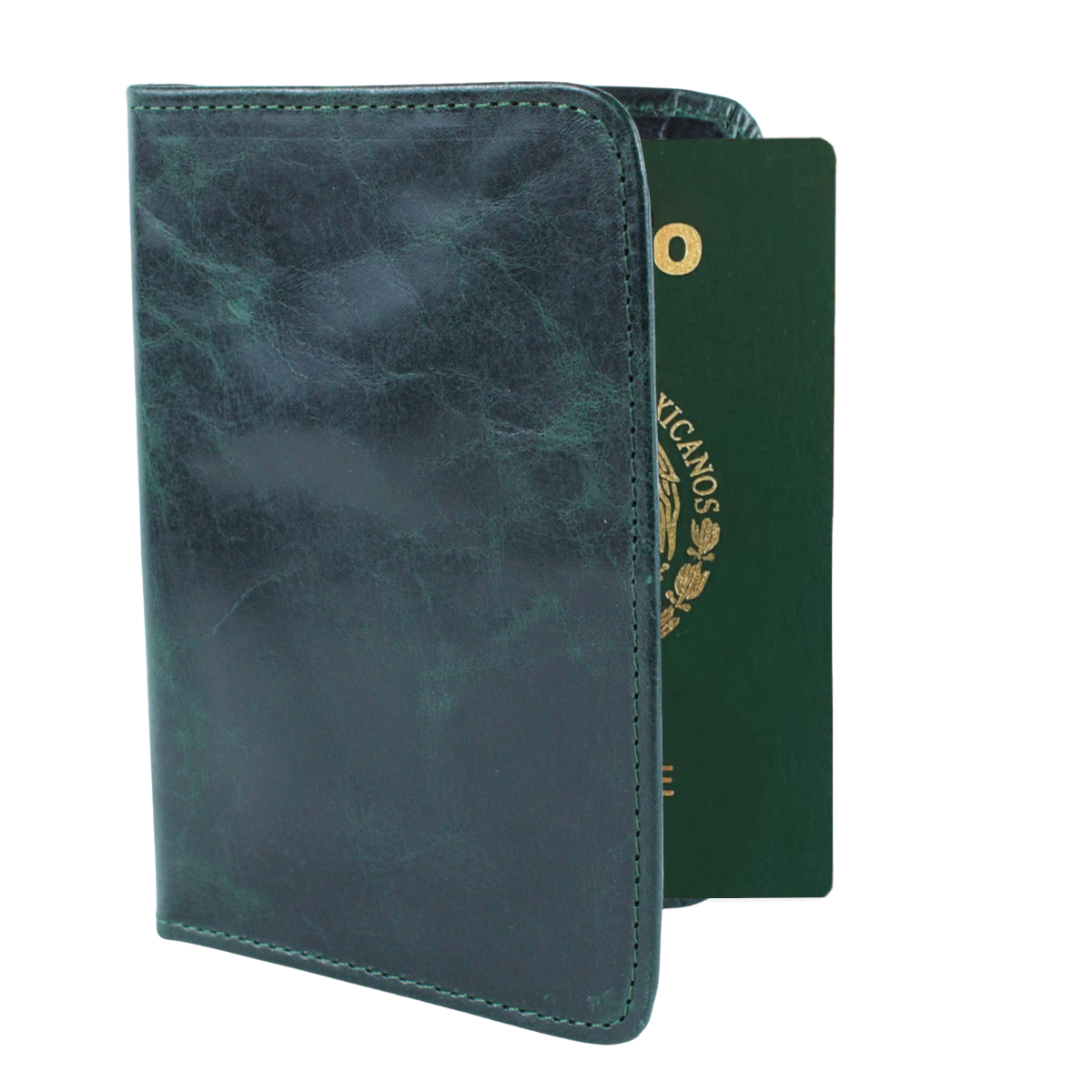 Cartera Tarjetero Porta Pasaporte Piel Genuina Interiores en Piel