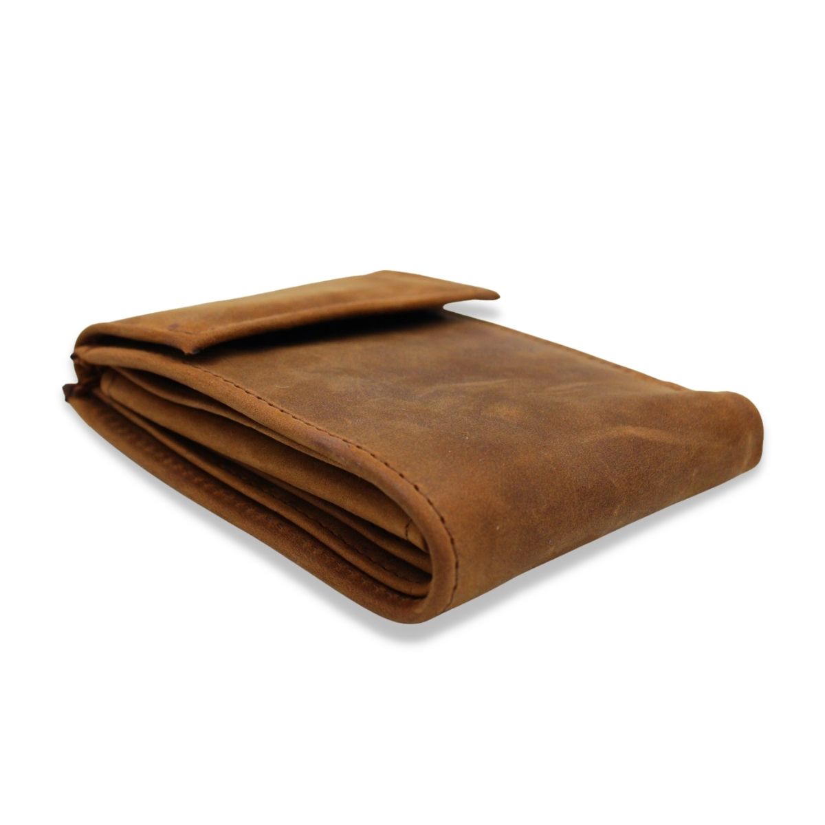 Cartera Hombre Piel Genuina Cierre Velcro Vintage Interiores en Tela