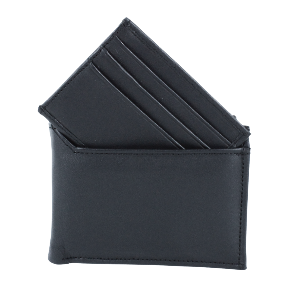Cartera Hombre Piel Genuina Tarjetero Extraíble Vertical Interiores en Piel