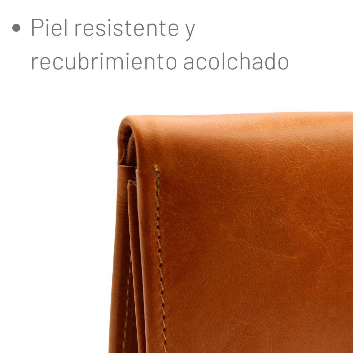 Cartera Hombre Piel Genuina Monedero Interiores en Tela