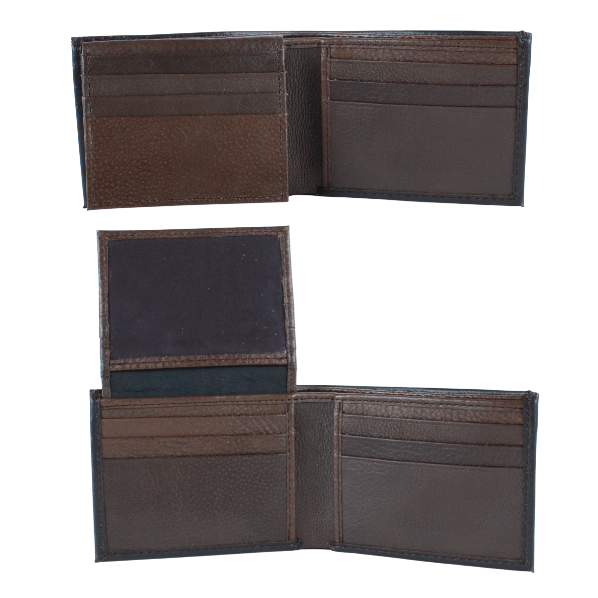 Cartera Hombre Piel Genuina Cierre Interno Interiores en Piel