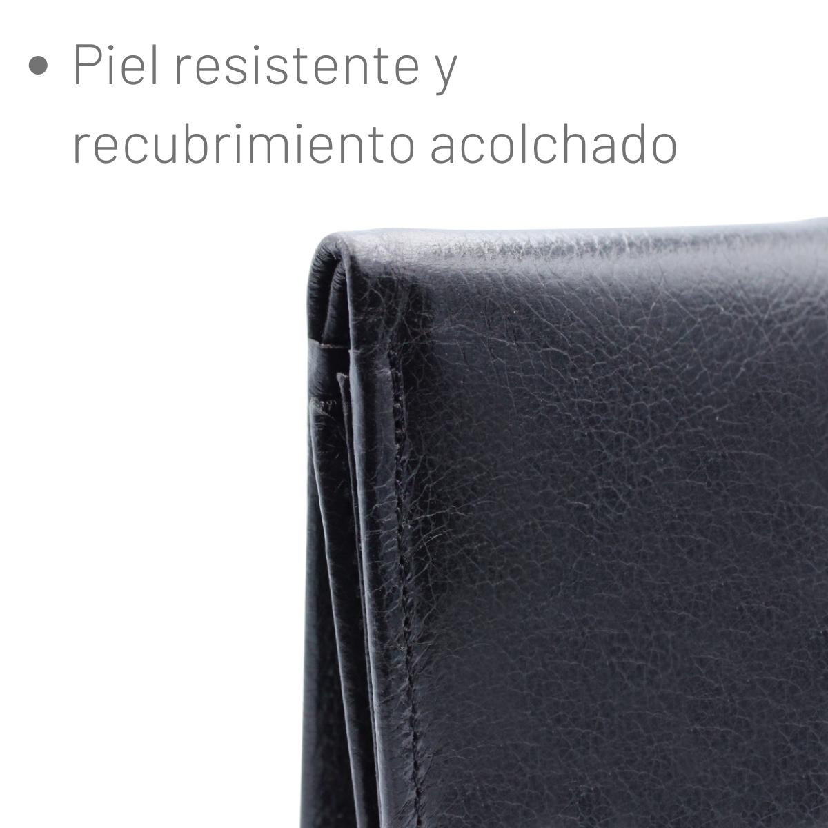 Cartera Hombre Piel Genuina Monedero Interiores en Tela