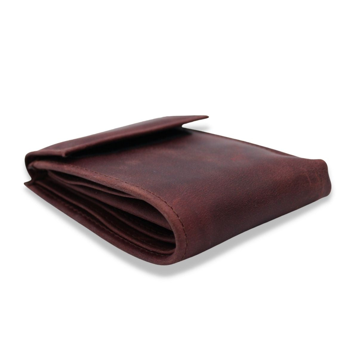 Cartera Hombre Piel Genuina Cierre Velcro Vintage Interiores en Tela