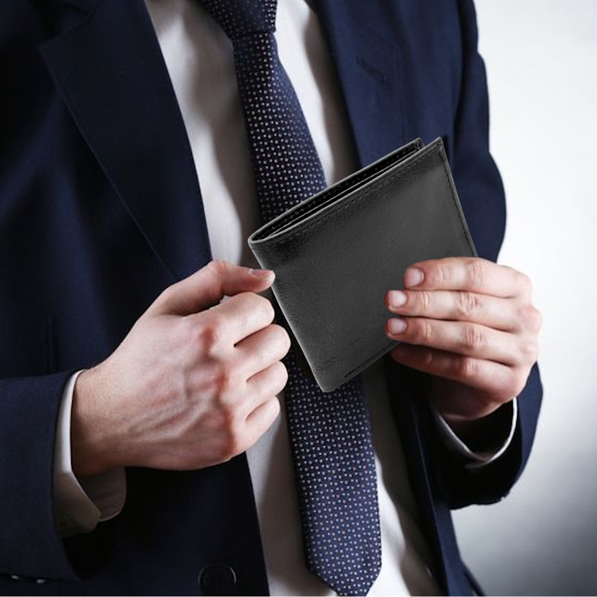 Cartera Hombre Piel Genuina Monedero Interiores en Piel