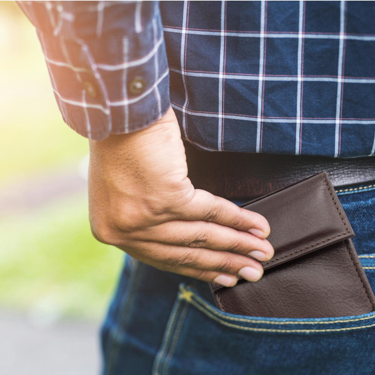 Cartera Hombre Piel Genuina Cierre Velcro Monedero Identificación Interiores en Tela