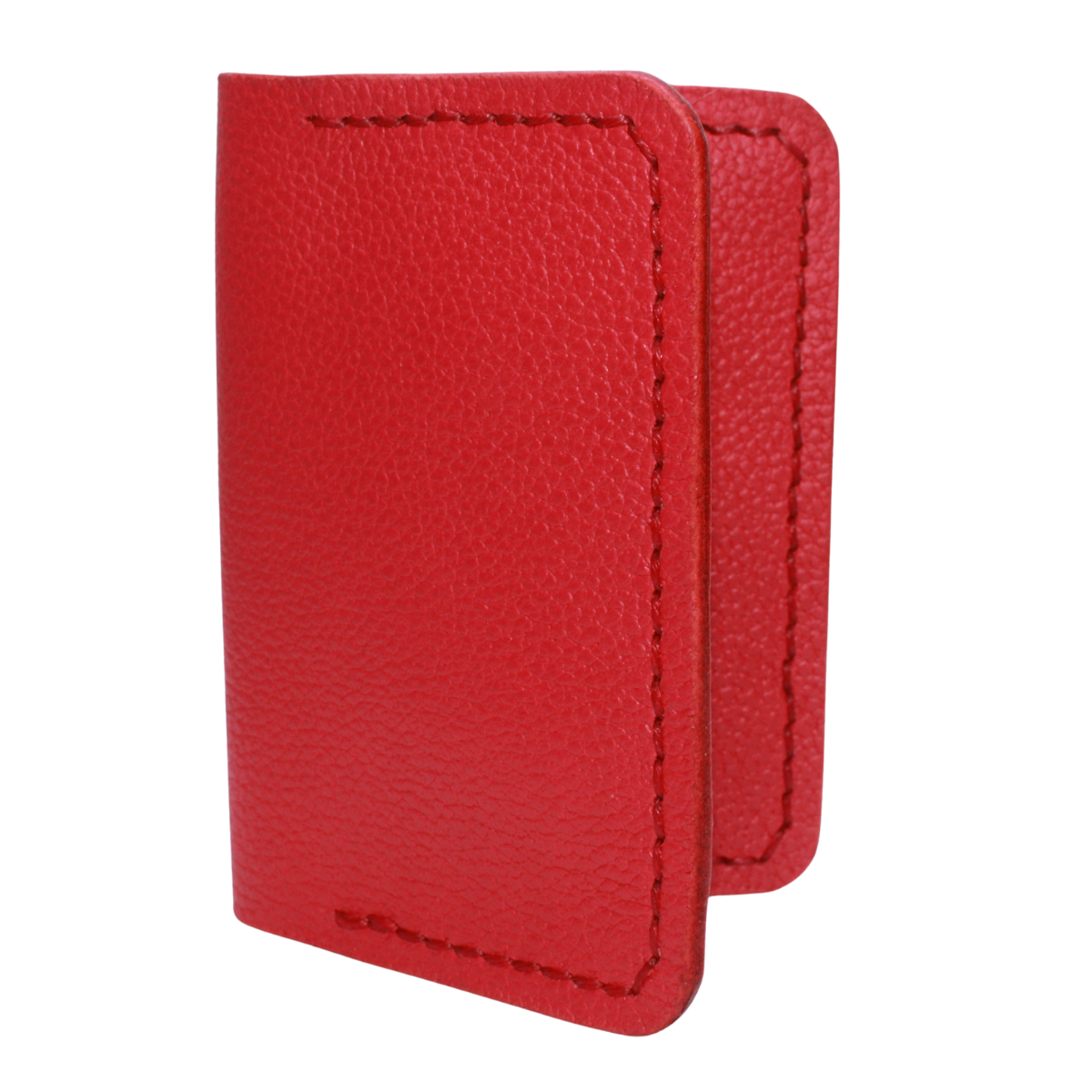 Tarjetero Plegable Cartera Hecho a Mano Piel Genuina Res