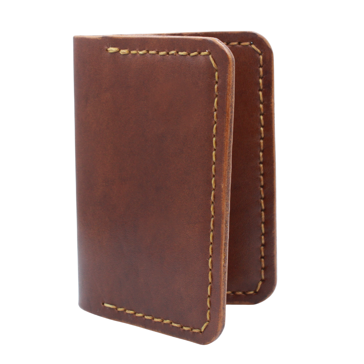 Tarjetero Plegable Cartera Hecho a Mano Piel Genuina Res
