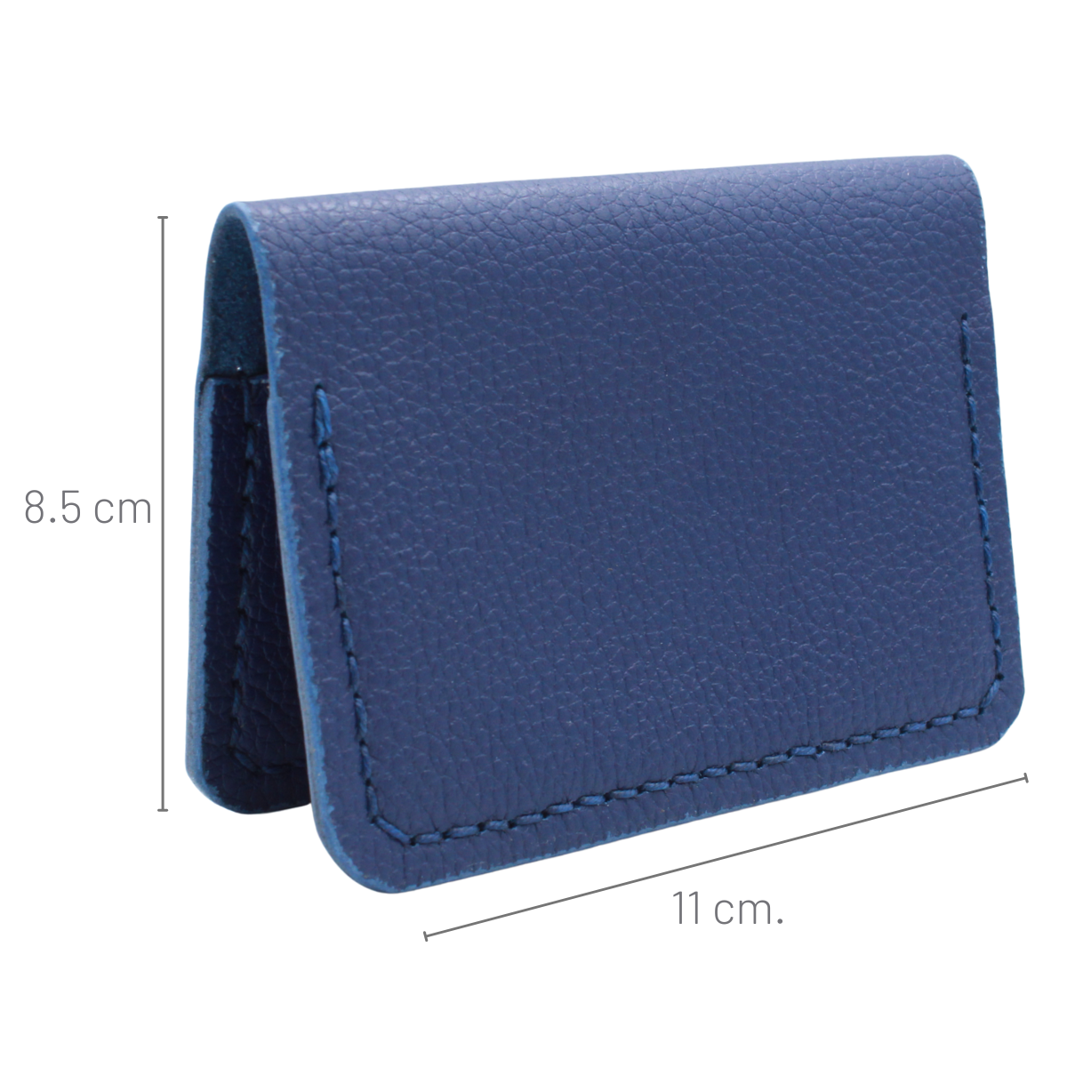 Tarjetero Plegable Cartera Hecho a Mano Piel Genuina Res