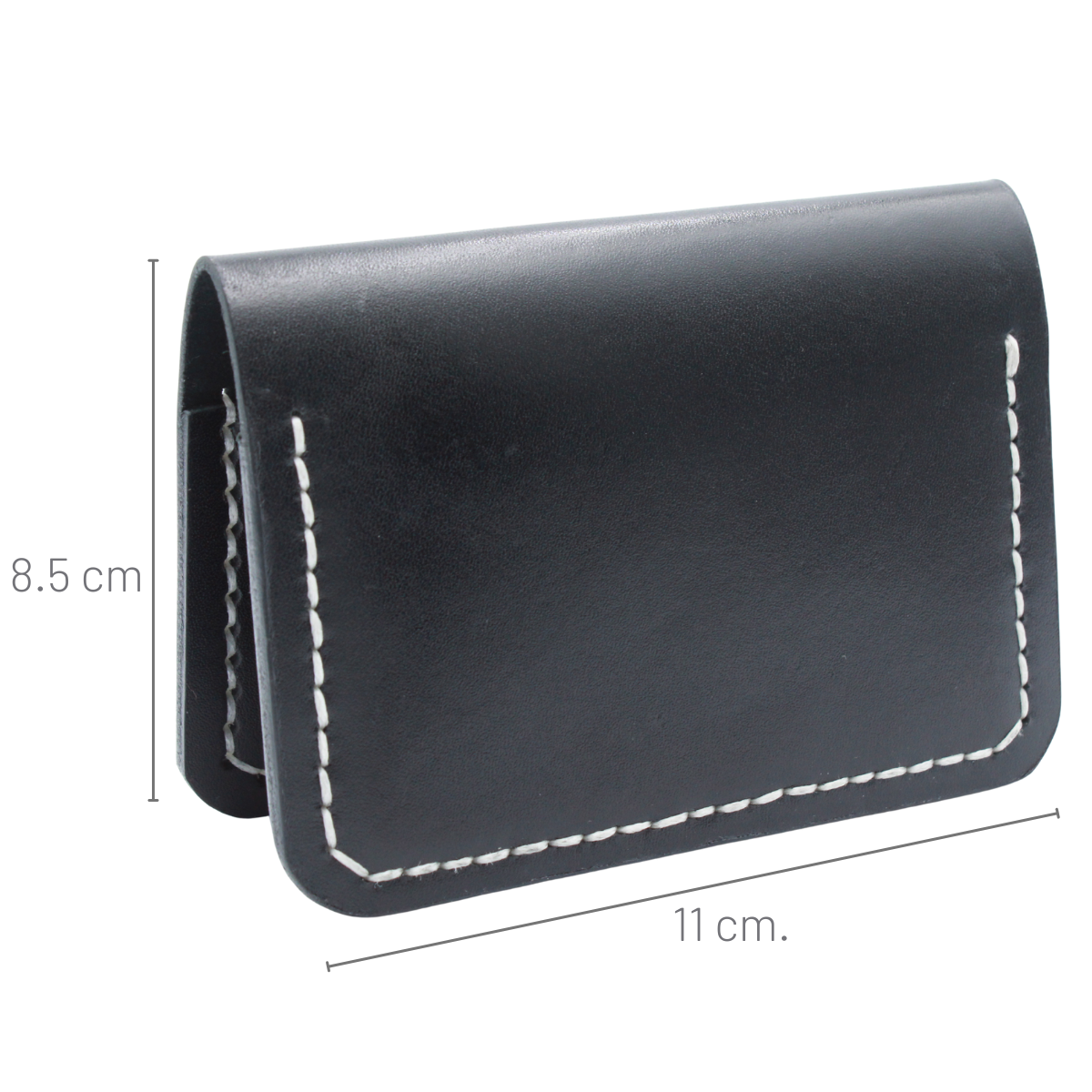 Tarjetero Plegable Cartera Hecho a Mano Piel Genuina Res