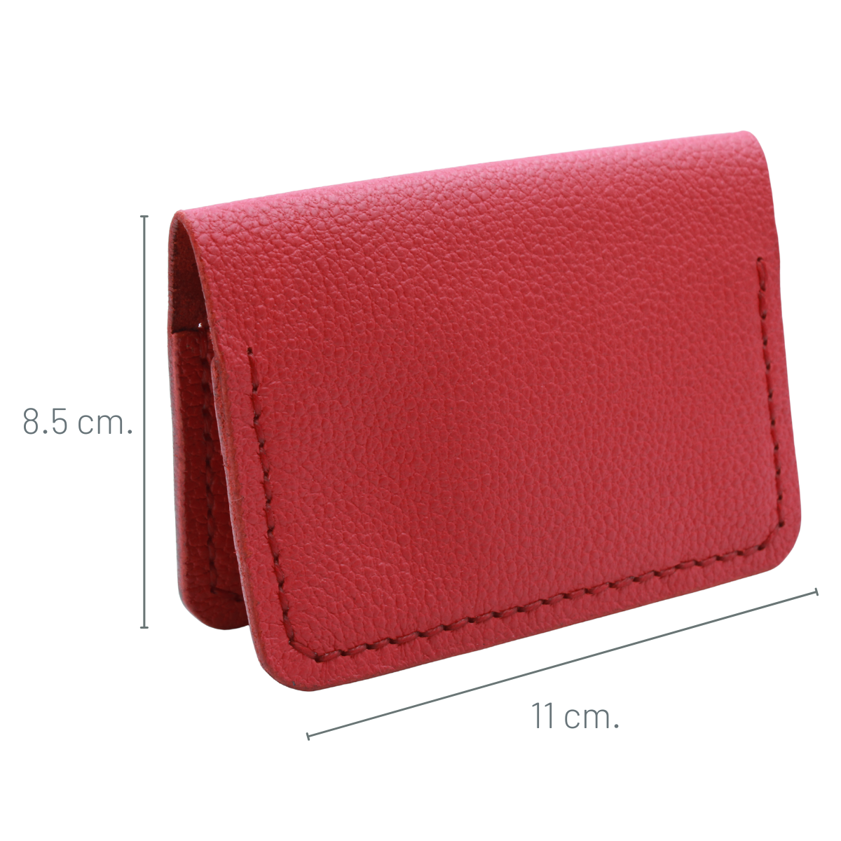 Tarjetero Plegable Cartera Hecho a Mano Piel Genuina Res