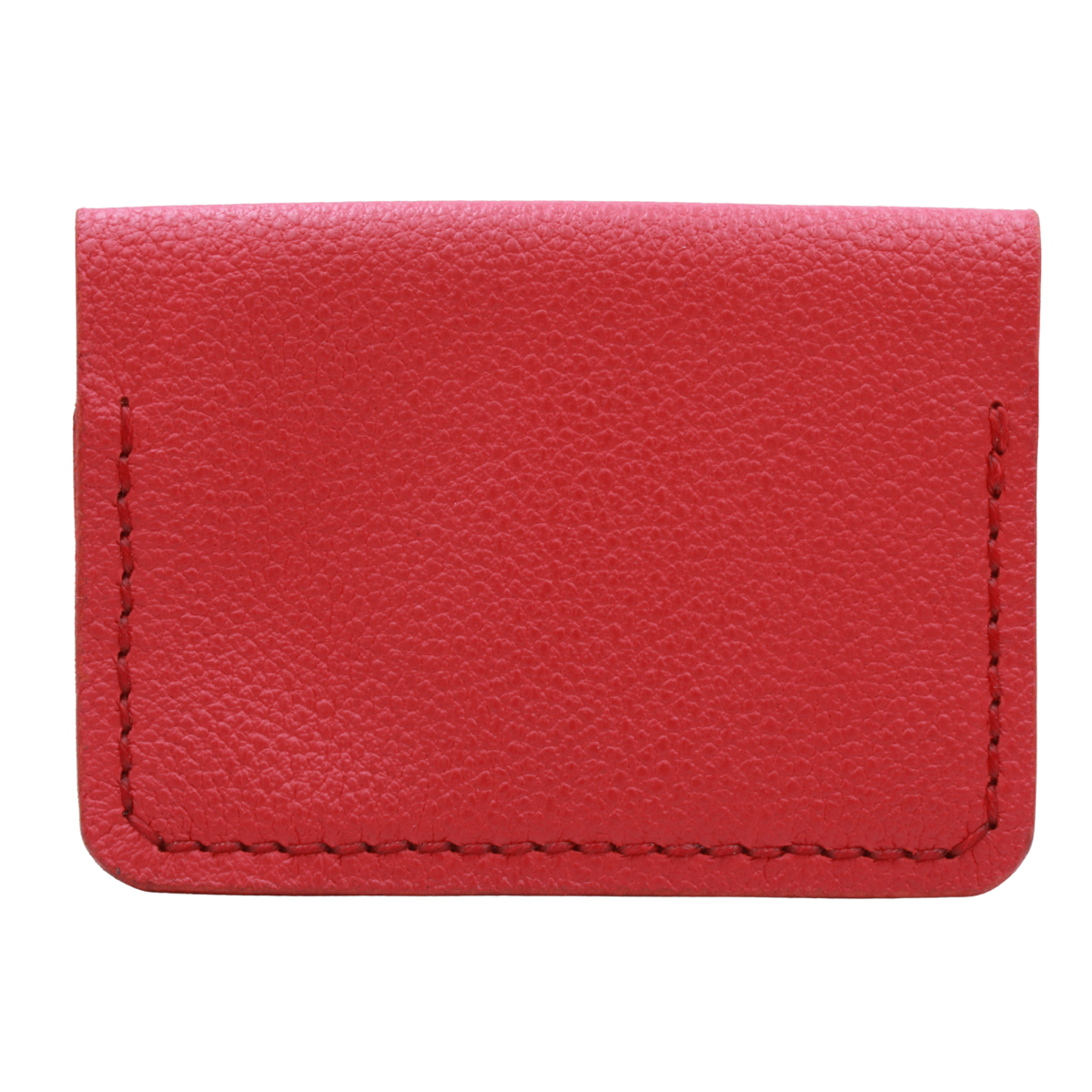 Tarjetero Plegable Cartera Hecho a Mano Piel Genuina Res