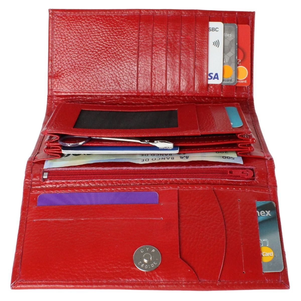 Cartera Larga Mujer Piel Billetera Monedero Gran Capacidad